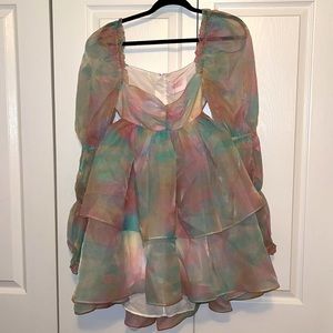 Selkie The Chalk Moonlight Dress tie dye rainbow